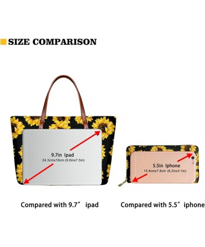 Women Satchel Handbags Shoulder Purses Totes Work Bags with Leather Wallet 2-Piece Set Sugar Skull 1 $20.58 Totes