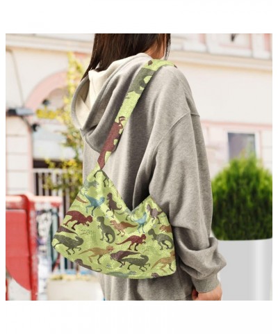 Women Boho Handbag Large Dino Underarm Bag Tote Bag Shoulder Bag Crossbody Bag Fluffy Cell Phone Purse Patriot Lady Travel Po...