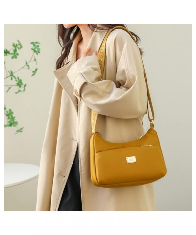 Crossbody Bag for Women Waterproof Shoulder Bag Casual Nylon Purse Handbag Lightweight Travel Purse Yellow $22.05 Shoulder Bags