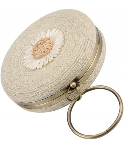 1pc Handbag Round Rattan Bags Tote Purse for Women Beach Bag Women Hand Bag Hand Bags Purses for Women Shoulder Bag Beach Han...