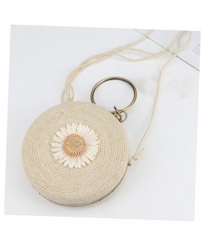 1pc Handbag Round Rattan Bags Tote Purse for Women Beach Bag Women Hand Bag Hand Bags Purses for Women Shoulder Bag Beach Han...