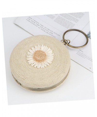 1pc Handbag Round Rattan Bags Tote Purse for Women Beach Bag Women Hand Bag Hand Bags Purses for Women Shoulder Bag Beach Han...