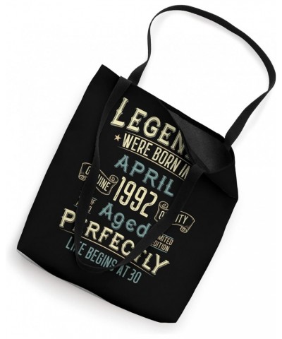 Vintage April 1992 30Th Birthday 30 Year Old Men Women Tote Bag $10.28 Totes