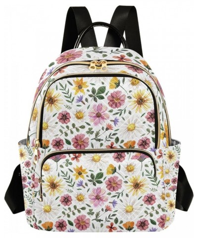 Women Backpack Sunflower Daisy Flora Anti-Theft Travel Backpack with Luggage Belt Lightweight Handbag Lady Purse Roomy Double...