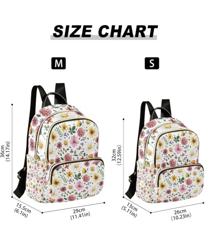 Women Backpack Sunflower Daisy Flora Anti-Theft Travel Backpack with Luggage Belt Lightweight Handbag Lady Purse Roomy Double...