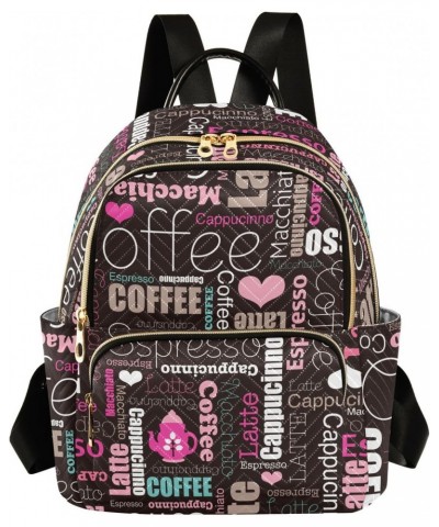 Coffee Backpack for Women Shoulder Bag Casual Daypack Lightweight Travel Purse Small Backpacks for Outdoor Ladies Work Nurse ...