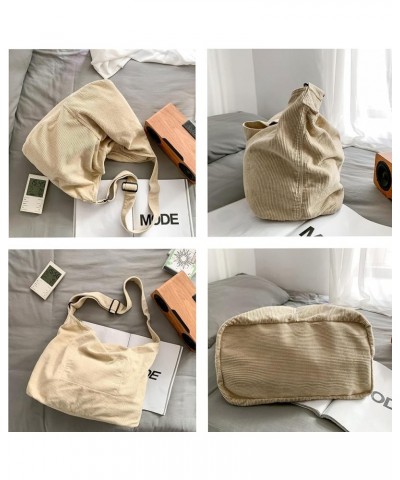 Corduroy Crossbody Bags for Women Trendy Travel Purse Shoulder Bags Large Hobo Bags Tote Messenger Bags Brown $11.00 Totes