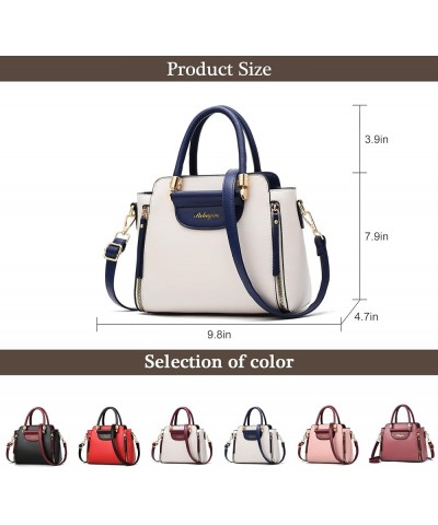 Purses and Handbags for Women Ladies Leather Tote Shoulder Bags Satchel Top Handle Satchel Purse in Pretty Color Combination ...