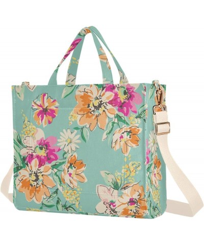 Sketch Floral Bright Colors Women's Tote Handbags Top Handle Satchel Shoulder Bag Crossbody Bag for Office Travel M $15.51 Totes