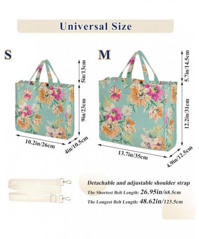 Sketch Floral Bright Colors Women's Tote Handbags Top Handle Satchel Shoulder Bag Crossbody Bag for Office Travel M $15.51 Totes