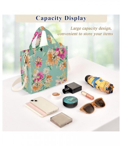 Sketch Floral Bright Colors Women's Tote Handbags Top Handle Satchel Shoulder Bag Crossbody Bag for Office Travel M $15.51 Totes