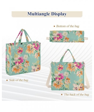 Sketch Floral Bright Colors Women's Tote Handbags Top Handle Satchel Shoulder Bag Crossbody Bag for Office Travel M $15.51 Totes