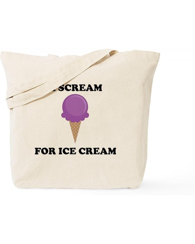 Keep Calm And Ice Cream Tote Bag Natural Canvas Tote Bag, Cloth Shopping Bag I Scream for Ice Cream (Purple) Tote Bag $9.43 T...