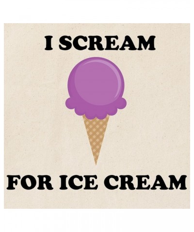 Keep Calm And Ice Cream Tote Bag Natural Canvas Tote Bag, Cloth Shopping Bag I Scream for Ice Cream (Purple) Tote Bag $9.43 T...