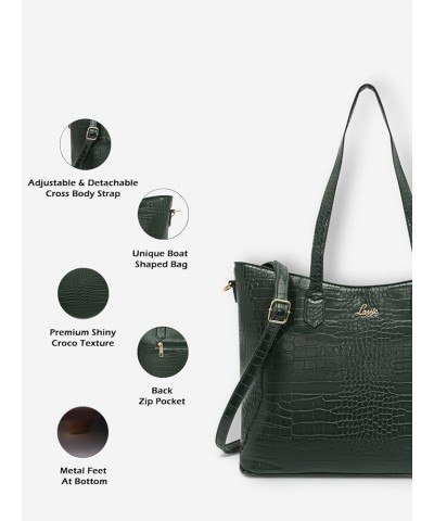 Women's Hailon Large Tote Bag | Ladies Purse Handbag Green $34.65 Totes