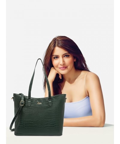 Women's Hailon Large Tote Bag | Ladies Purse Handbag Green $34.65 Totes