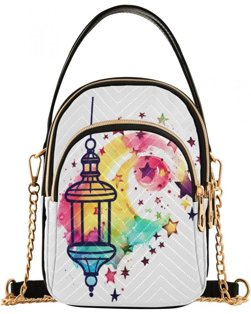 Garden Light Crossbody Handbags for Women Casual Leather Shoulder Phone Purse $11.70 Crossbody Bags