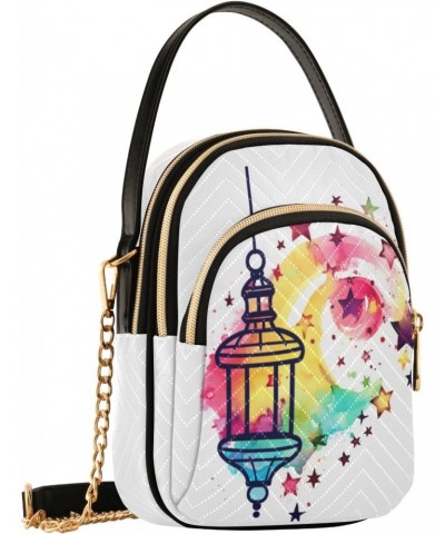 Garden Light Crossbody Handbags for Women Casual Leather Shoulder Phone Purse $11.70 Crossbody Bags