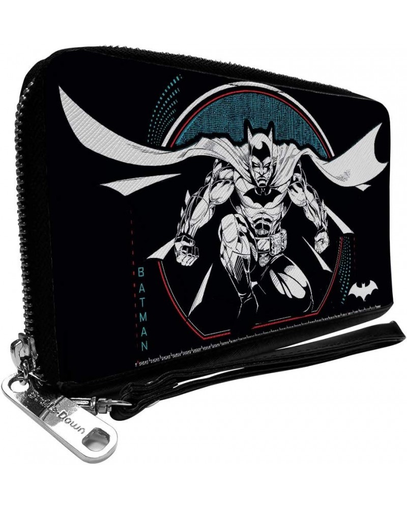 Women's PU Zip Around Wallet Rectangle-Batman, 7.5"x4.5 $14.33 Wallets