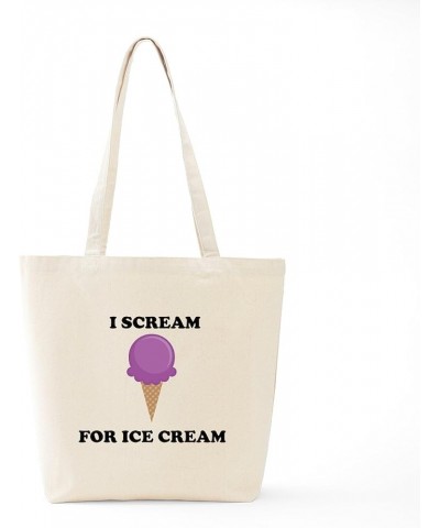 Keep Calm And Ice Cream Tote Bag Natural Canvas Tote Bag, Cloth Shopping Bag I Scream for Ice Cream (Purple) Tote Bag $9.43 T...