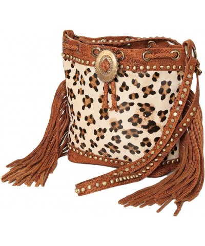 ADBGI102F Bucket Hair On Genuine Leather women bag western handbag purse $79.43 Handbags