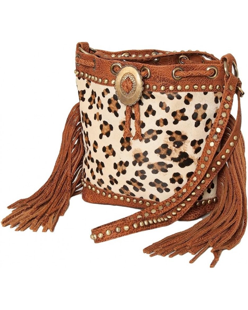 ADBGI102F Bucket Hair On Genuine Leather women bag western handbag purse $79.43 Handbags