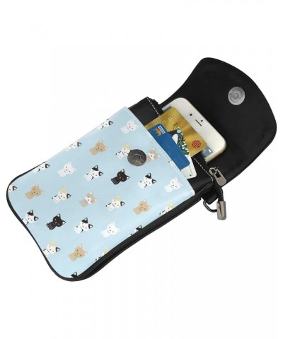 Cat Breed Small Crossbody Phone Bags for Women Leather Cell Phone Purse Lightweight Cell Phone Wallet Girls Shoulder Bag Trav...