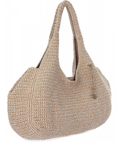 Rylan Medium Satchel in Hand-Crochet, Single Shoulder Strap, Bamboo Static $39.10 Handbags