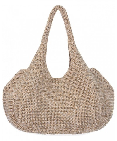 Rylan Medium Satchel in Hand-Crochet, Single Shoulder Strap, Bamboo Static $39.10 Handbags