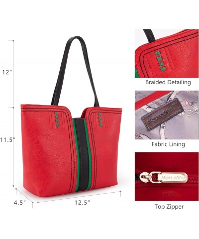 Tote Bag for Women Top Handle Satchel Purse Oversized Shoulder Handbag Hobo Bags Christmas Red $13.44 Satchels