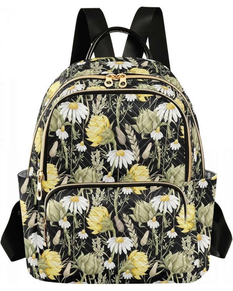 Sunflowers and Wild Flower Women's Backpack Purse Causal Daypack Work Travel College Business Trip Bag Shoulder Bag Small $21...