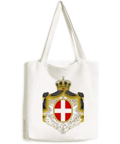 Denmark National Emblem Country Symbol Tote Canvas Bag Shopping Satchel Casual Handbag $17.35 Totes