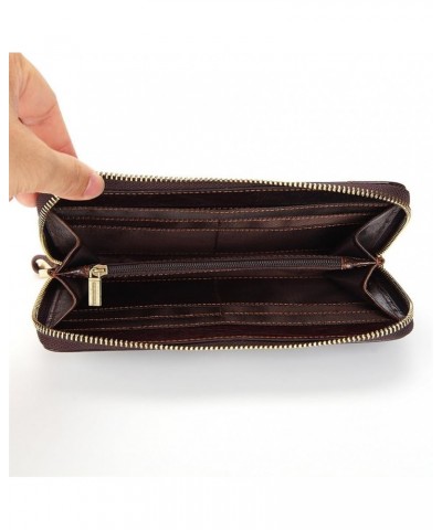 Long Clutch Bag Leather Money Bag Top Layer Cowhide Wallet Bag Business Phone Bag Multi-functional As show D $84.14 Clutches