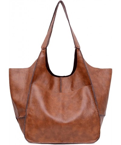 New Ladies Leather Satchel Tote Bag | Work Tote Bag Shoulder Bag Wallet Soft Messenger Bag Oversized Bag Brown $11.18 Totes