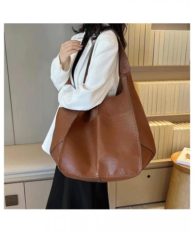 New Ladies Leather Satchel Tote Bag | Work Tote Bag Shoulder Bag Wallet Soft Messenger Bag Oversized Bag Brown $11.18 Totes