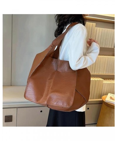 New Ladies Leather Satchel Tote Bag | Work Tote Bag Shoulder Bag Wallet Soft Messenger Bag Oversized Bag Brown $11.18 Totes