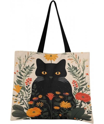 Canvas Tote Bag for Women with Pocket,Canvas Tote Purse Work Tote Bag Canvas Shopping Bag Cat 18 $13.33 Totes