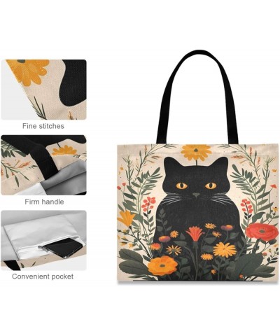 Canvas Tote Bag for Women with Pocket,Canvas Tote Purse Work Tote Bag Canvas Shopping Bag Cat 18 $13.33 Totes