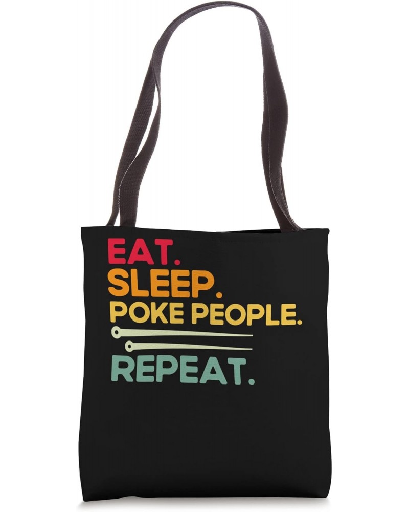 Acupuncture Poke People Repeat Vintage Acupuncturist Tote Bag $13.16 Totes