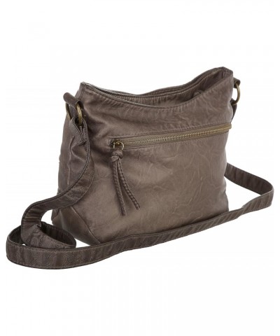 Boat Shoulder Hobo Handbag One Size Grey $38.89 Hobo Bags