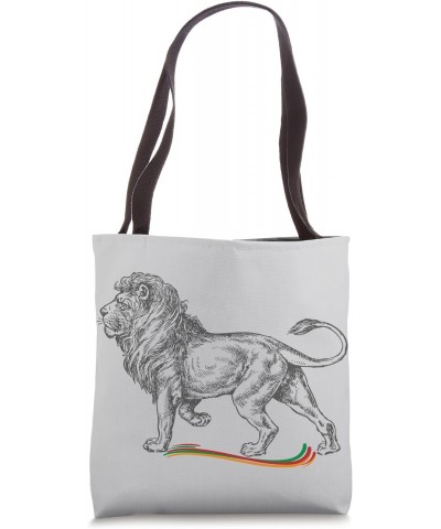 Rastafarian Lion Sketch Drawing Tote Bag $15.37 Totes