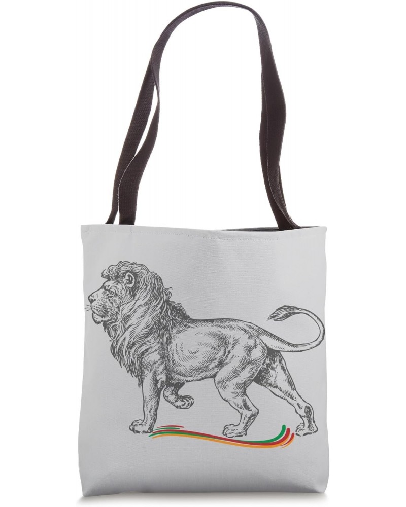 Rastafarian Lion Sketch Drawing Tote Bag $15.37 Totes