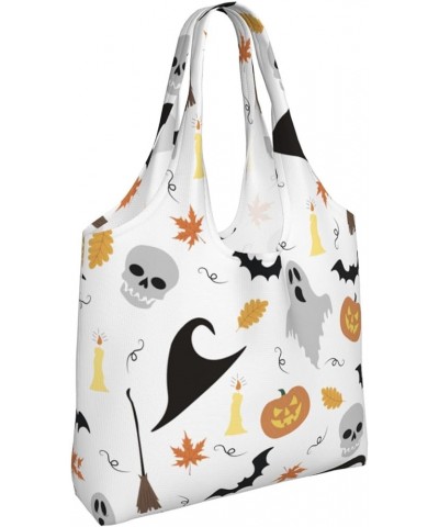 Halloween Ghosts Single Shoulder Commuter Canvas Tote Bags For Women And Men Halloween Ghosts3 $10.11 Totes