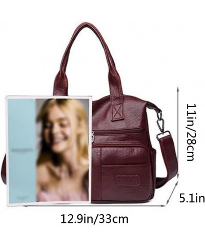 Women Tote Bag Multiple Pockets Large Capacity Shoulder Bags Purse Satchel Black $23.83 Totes