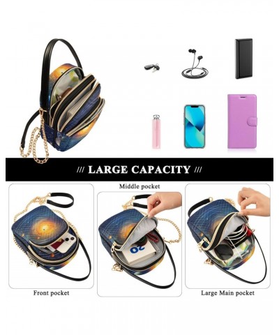 Space Solar System Planet Small Crossbody Purses for Women Crossbody Bags Fanny Packs Handbags Wallet Cell Phone Shoulder Pur...