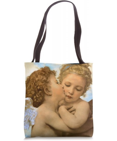 The First Kiss, angels detail by William-Adolphe Bouguereau Tote Bag $14.39 Totes