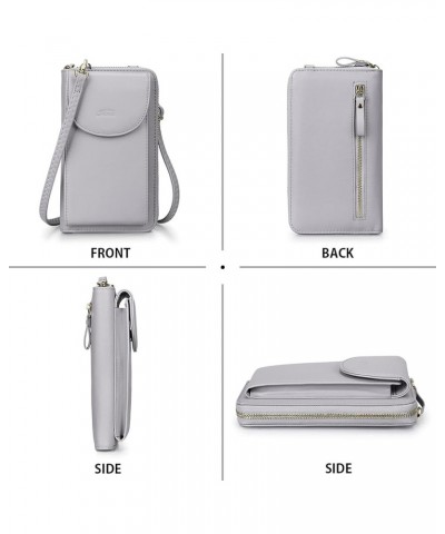 Small Crossbody Bags Cell Phone Purse for Women Leather RFID Blocking Wallet Purses with Credit Card Slots Light Gray $18.86 ...