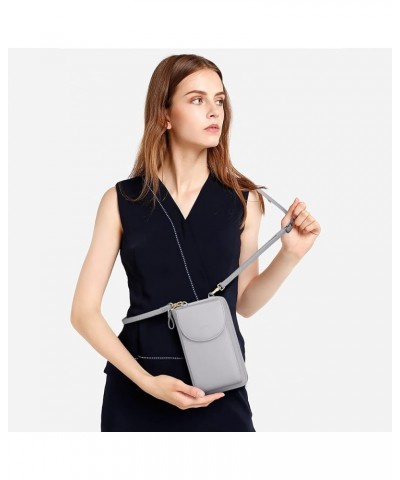 Small Crossbody Bags Cell Phone Purse for Women Leather RFID Blocking Wallet Purses with Credit Card Slots Light Gray $18.86 ...