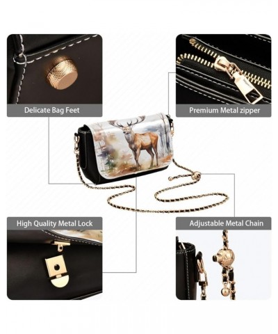 Leather Crossbody Bags, Watercolor Butterfly Crossbody Bag Black Wallet Phone Purses Chain Shoulder Bag Pattern 289 $20.79 Cr...