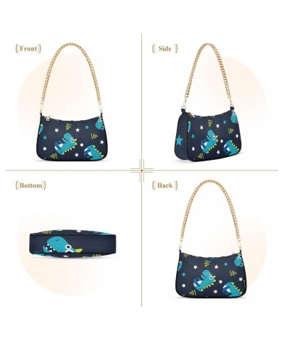 Shoulder Bag Cute Dinosaur Star Dot Women Clutch Handbag Shoulder Purch Date Chain Bag Tote Bag Spring Holiday Birthday Gift ...